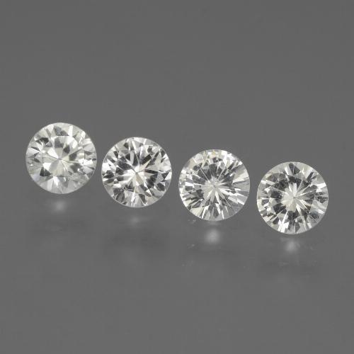 Weiß Saphir Edelstein - 0.3ct Diamanten-Schliff (ID: 444459)