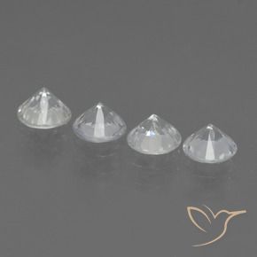 Sapphire Gemstones in 4.2 mm Size for Sale, Sapphire Stones in White Color
