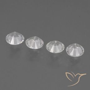 Sapphire Gemstones in 4.2 mm Size for Sale, Sapphire Stones in White Color