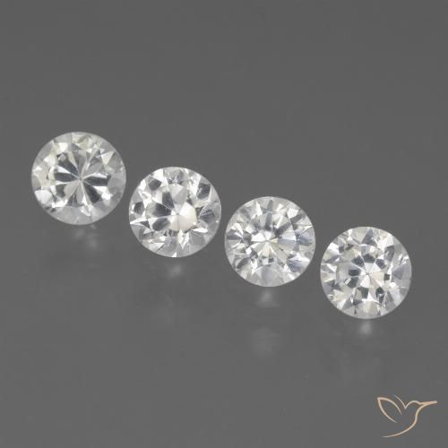1.58ctw Natural White Sapphire, Round, VS