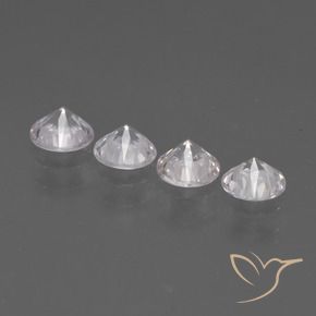 Sapphire Gemstones in 4.3 mm Size for Sale, Sapphire Stones in White Color
