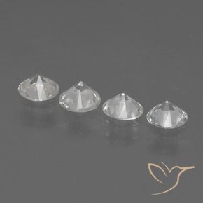 Sapphire Gemstones in 4.3 mm Size for Sale, Sapphire Stones in White Color