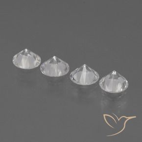 Sapphire Gemstones in 4.3 mm Size for Sale, Sapphire Stones in White Color