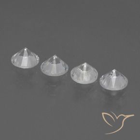 Sapphire Gemstones in 4.2 mm Size for Sale, Sapphire Stones in White Color