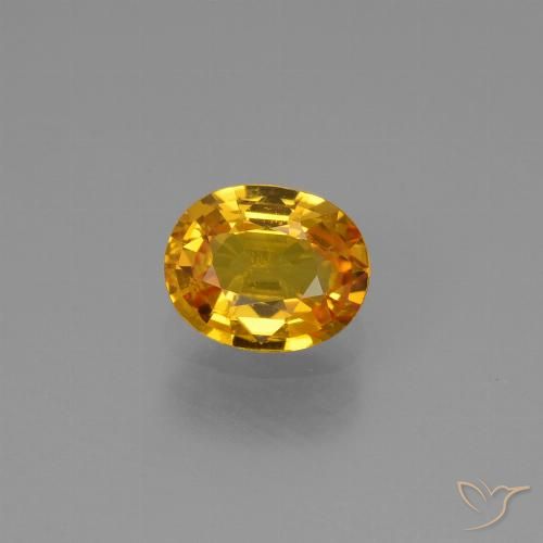 0.78ct Natural Dark Orange-Gold Sapphire, Oval, VS