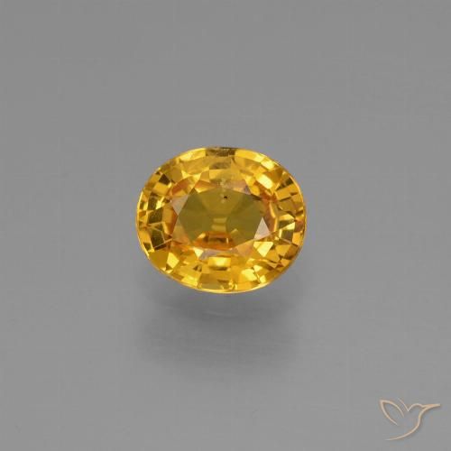 0.88ct Natural Dark Golden Sapphire, Oval, VS