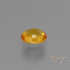 Sapphire Gemstone in 6 x 5.2 mm Size for Sale, Sapphire Stone in Dark Golden Color