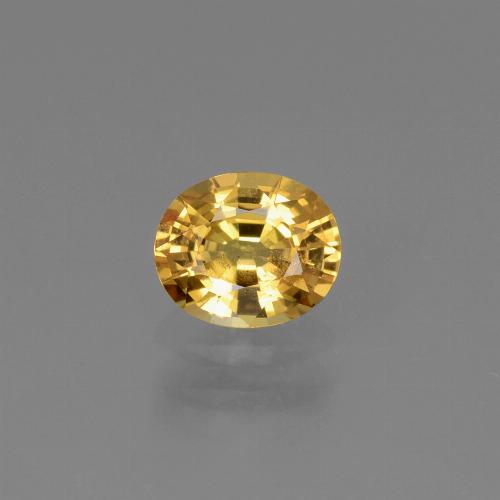 Золотой Сапфир Камень - 0.9ct Фасетный Овал (ID: 444504)