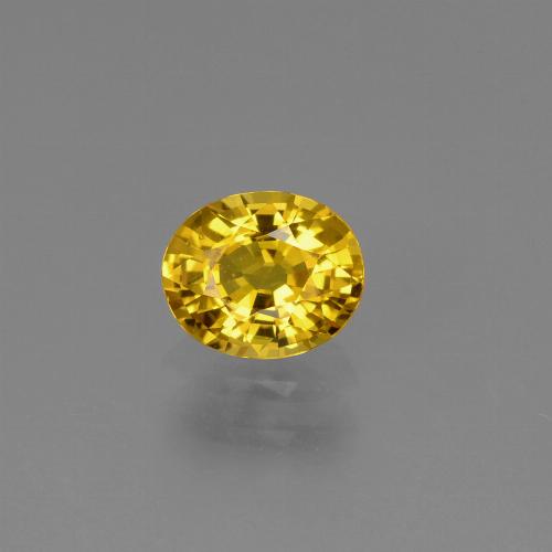 Yellowish Gold Сапфир Камень - 0.7ct Фасетный Овал (ID: 444505)