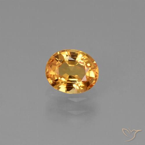 0.79ct Natural Orange-Gold Sapphire, Oval, VS
