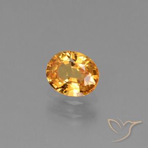 0.79 ct Golden Sapphire Stone, Natural Sapphire in Oval Facet Shape for Sale