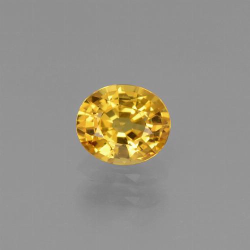 Золотой Сапфир Камень - 0.8ct Фасетный Овал (ID: 444508)