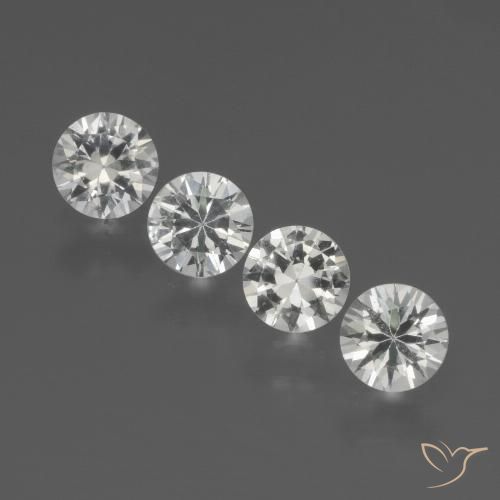 1.42ctw Natural Clear White Sapphire, Round, VS