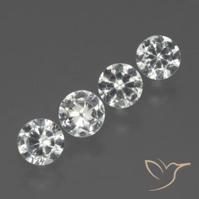 1.48 ctw White Sapphire Stones, Natural Sapphire in Diamond-Cut Shape for Sale