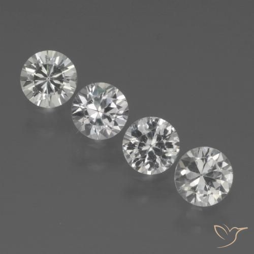 1.29ctw Natural Clear White Sapphire, Round, VVS-VS