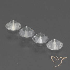 Sapphire Gemstones in 4.2 mm Size for Sale, Sapphire Stones in Clear White Color