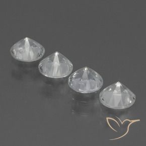 Sapphire Gemstones in 4.3 mm Size for Sale, Sapphire Stones in Clear White Color