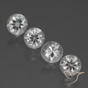 1.50 ctw White Sapphire Stones, Natural Sapphire in Diamond-Cut Shape for Sale