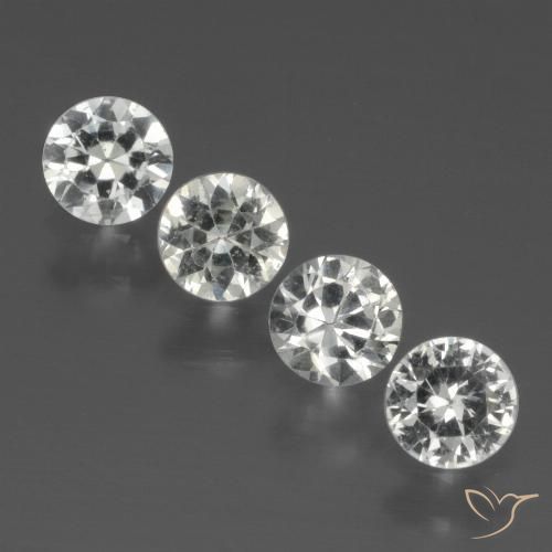 1.41ctw Natural Clear White Sapphire, Round, VS