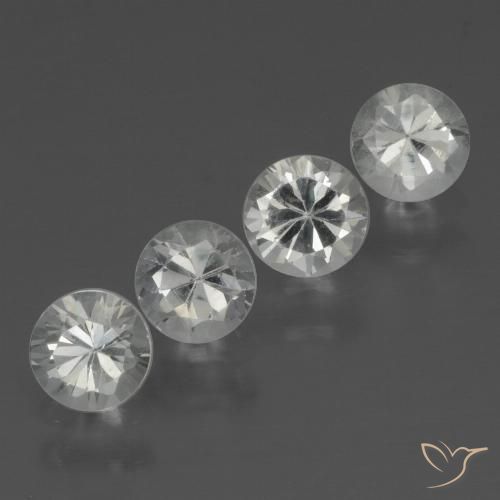 1.63ctw Natural Clear White Sapphire, Round, VVS-VS