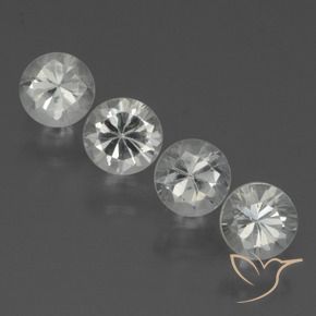 1.63 ctw White Sapphire Stones, Natural Sapphire in Diamond-Cut Shape for Sale