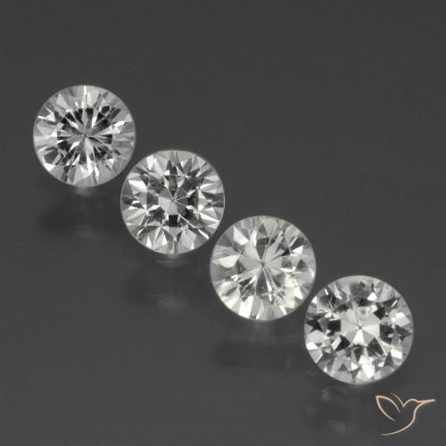 1.37ctw Natural Clear White Sapphire, Round, VS