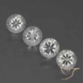 1.52 ctw White Sapphire Stones, Natural Sapphire in Diamond-Cut Shape for Sale