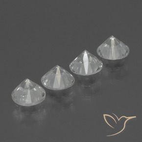 Sapphire Gemstones in 4.3 mm Size for Sale, Sapphire Stones in Clear White Color