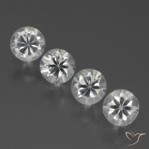 1.35ctw Natural Clear White Sapphire, Round, VS