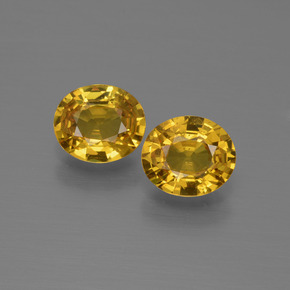 Deep Yellow Saphir Edelstein - 0.7ct Oval facettiert (ID: 444561)