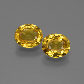 Honey Yellow Sapphire Gem - 0.8ct Oval Facet (ID: 444562)