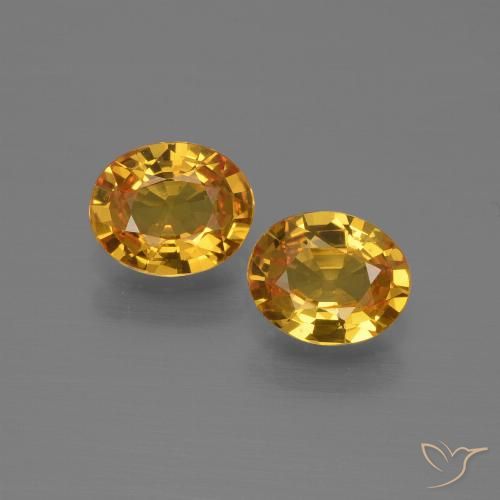 1.22ctw Natural Deep Golden Orange Sapphire, Oval, VS