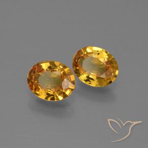 1.22 ctw Golden Sapphire Stones, Natural Sapphire in Oval Facet Shape for Sale