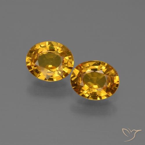 1.32ctw Natural Medium Orange-Gold Sapphire, Oval, VS