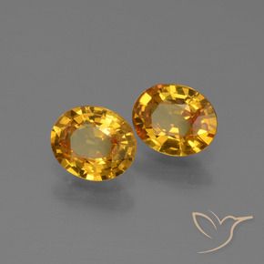 1.32 ctw Golden Sapphire Stones, Natural Sapphire in Oval Facet Shape for Sale