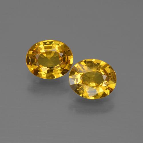 Honey Yellow Sapphire Gem - 0.7ct Oval Facet (ID: 444567)