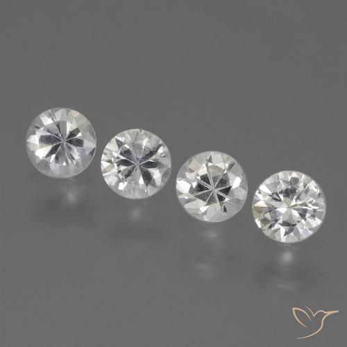 1.30ctw Natural Clear White Sapphire, Round, VS