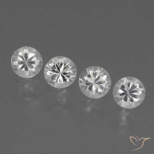 1.47ctw Natural Clear White Sapphire, Round, VVS-VS