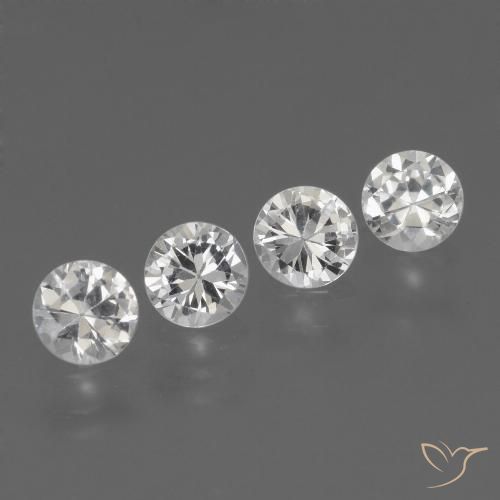 1.45ctw Natural Clear White Sapphire, Round, VS