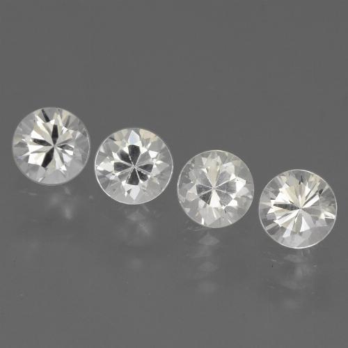 Blanco cálido Zafiro Gema - 0.4ct Corte Diamante (ID: 444574)