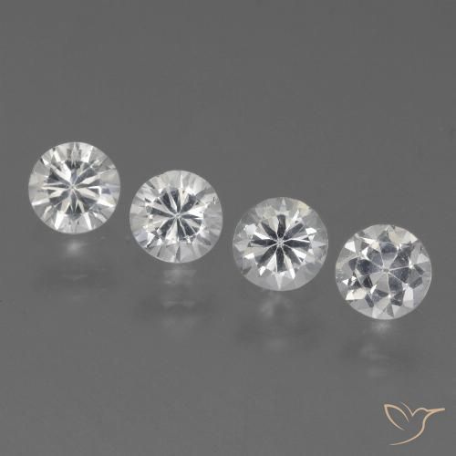 1.33ctw Natural Clear White Sapphire, Round, VS