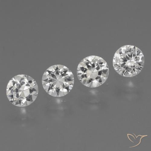 1.51ctw Natural Clear White Sapphire, Round, VS