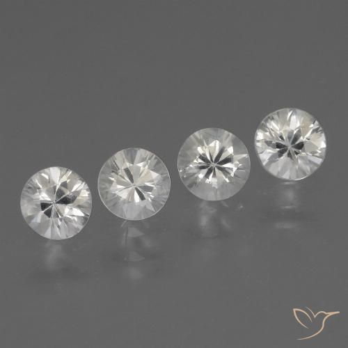 1.53ctw Natural Warm White Sapphire, Round, VS