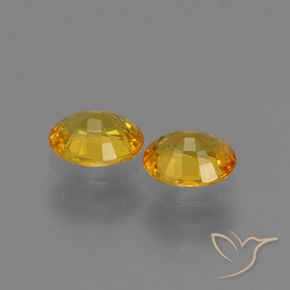 Sapphire Gemstones in 5.9 x 4.8 mm Size for Sale, Sapphire Stones in Golden Color