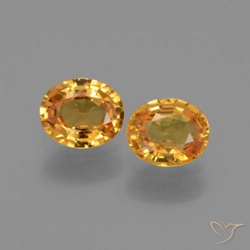 1.54ctw Natural Deep Orange-Gold Sapphire, Oval, VS