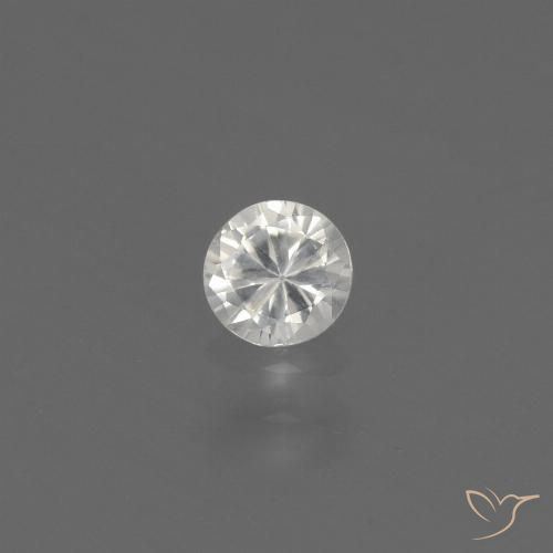0.37ct Natural White Sapphire, Round, VS