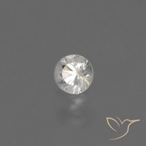 0.40 ct White Sapphire Stone, Natural Sapphire in Diamond-Cut Shape for Sale