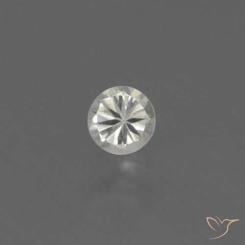 Zafiro Blanco Corte Diamante de 0.4 ct de Madagascar, dimensión 4,5mm, piedra preciosa natural Caliente, claridad vvs-vs, Zafiro de 1 pieza en color Blanco cálido, dureza Mohs de 9 Adecuado para joyas de uso diario, Piedra de la sabiduría, Photo A