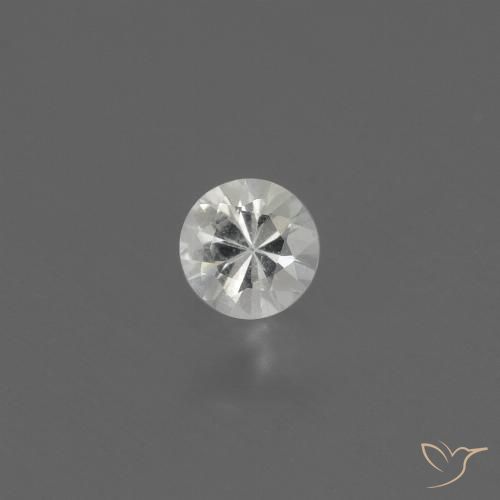 0.35ct Natural White Sapphire, Round, VS