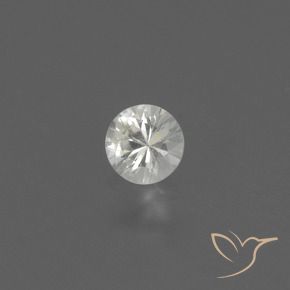 0.35 ct White Sapphire Stone, Natural Sapphire in Diamond-Cut Shape for Sale